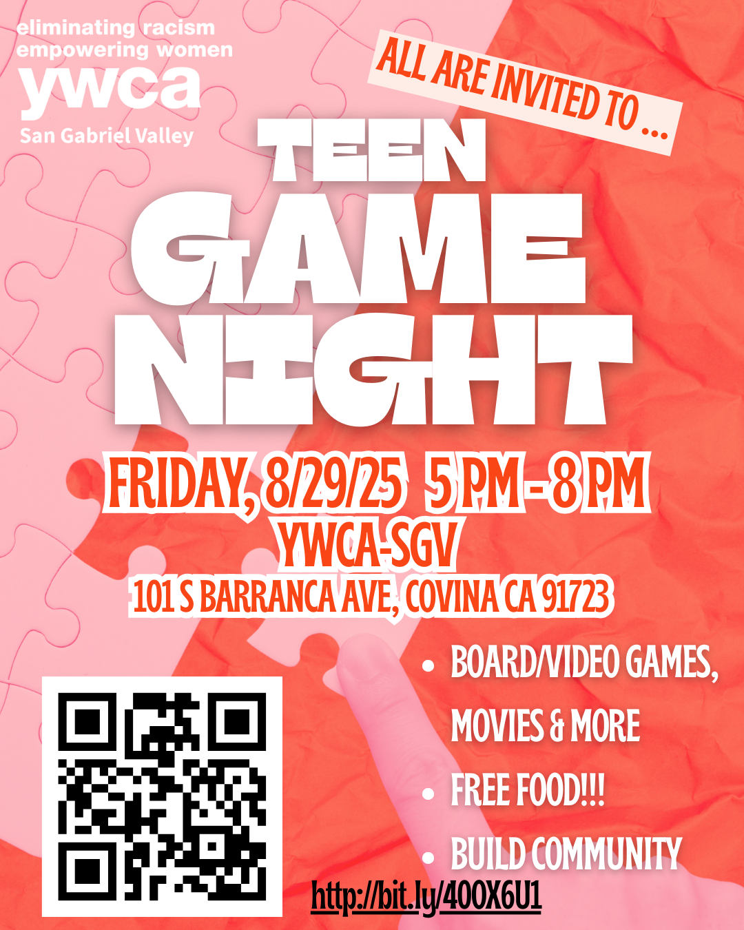 Teen Game Night Flyer